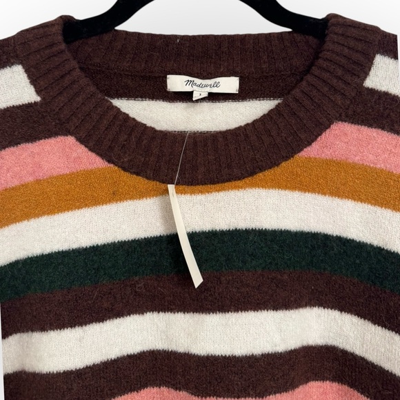 (SOLD) MADEWELL NWT Payton Coziest Yarn Striped Sweater, Size Large - Picture 9 of 14